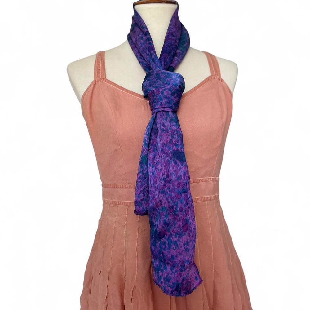 Vintage blue and turquoise specked scarf